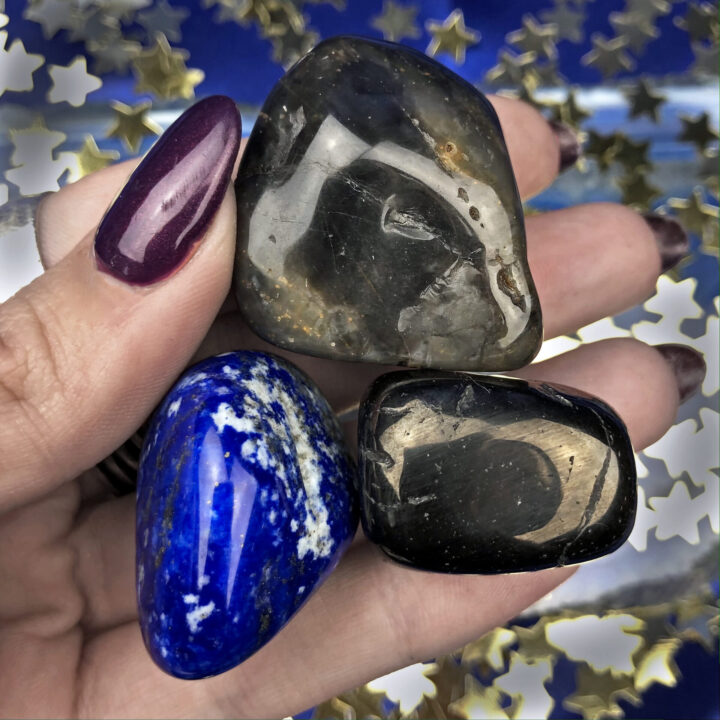 Moon Phase Gemstone Trio: First Quarter