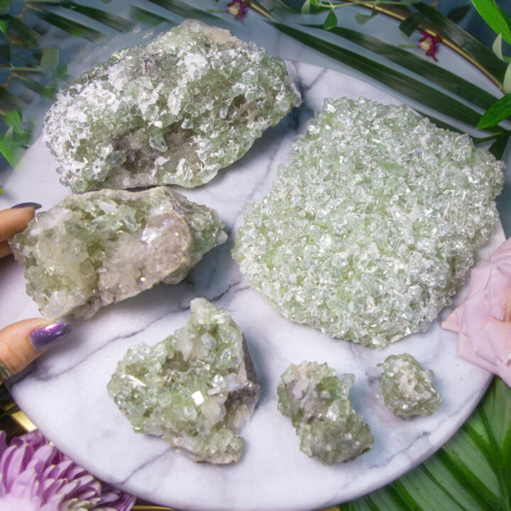 Green Apophyllite Master Healer Cluster