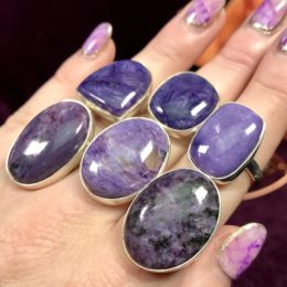 Charoite Adjustable Rings