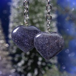 Peaceful Heart Blue Aventurine Keychains