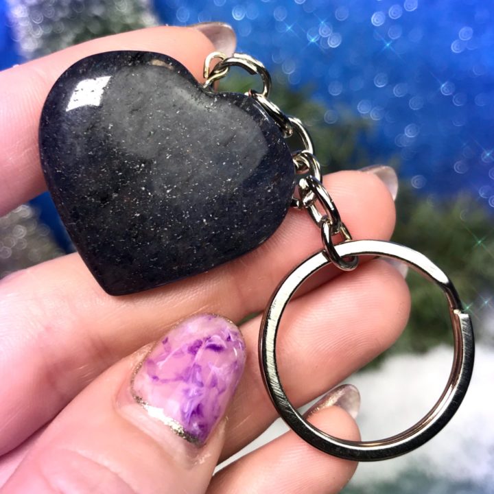 Peaceful Heart Blue Aventurine Keychains