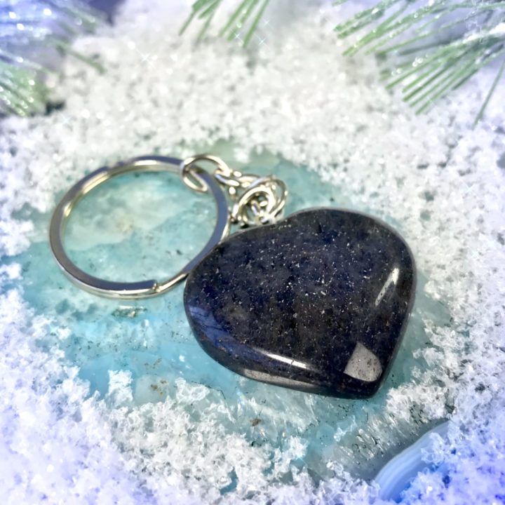 Peaceful Heart Blue Aventurine Keychains