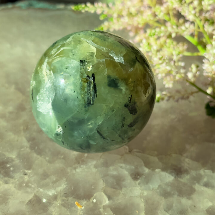 Heal the Healer Prehnite with Epidote Sphere