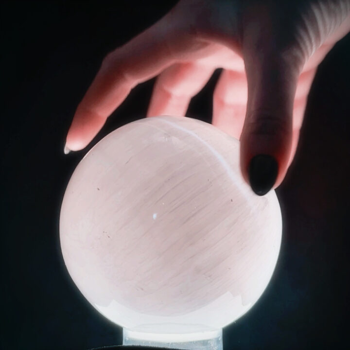 White Light Selenite Sphere