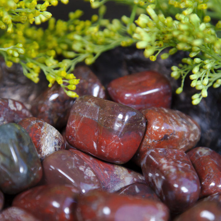 tumbled brecciated jasper