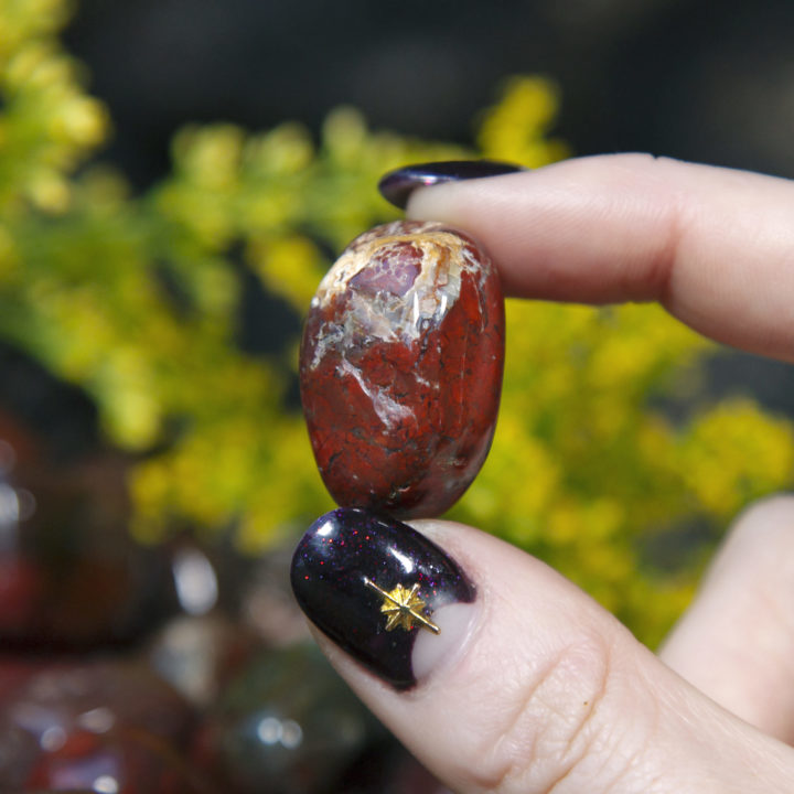 tumbled brecciated jasper