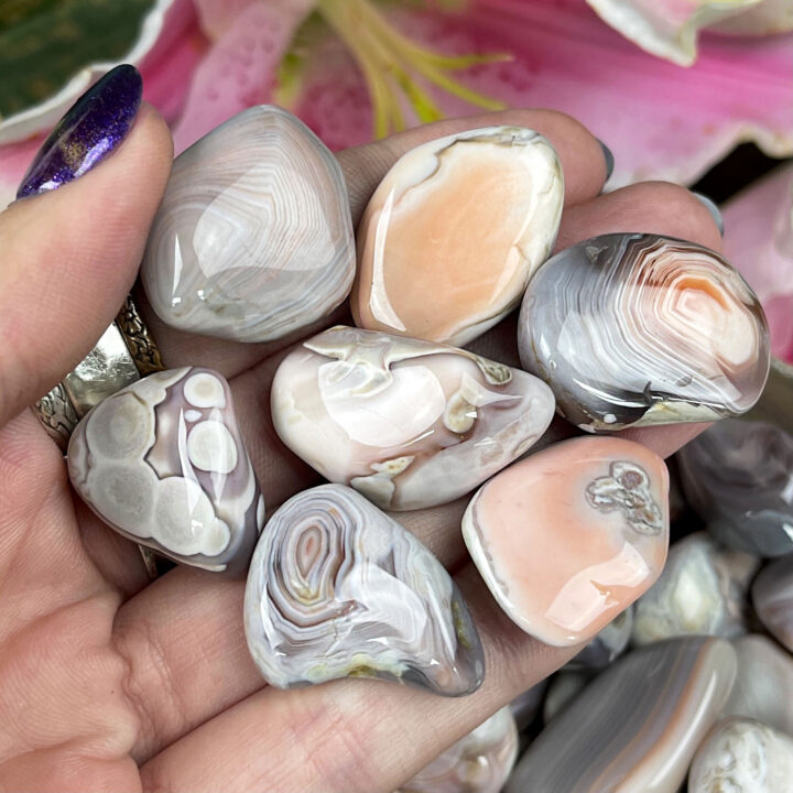 Tumbled Pink Botswana Agate