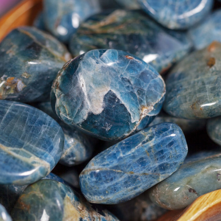 Tumbled Blue Apatite