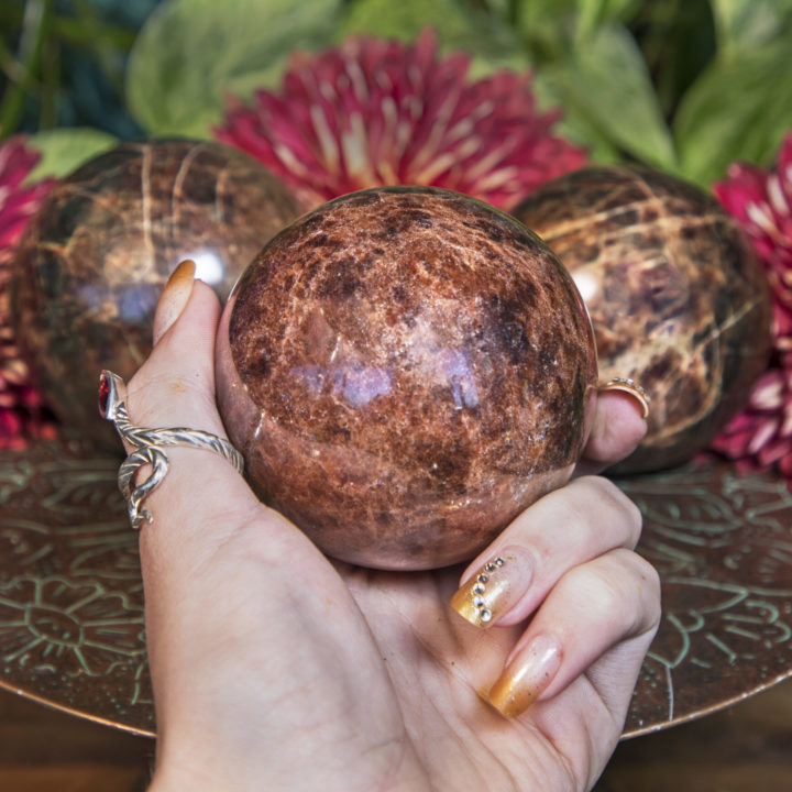 Calming and Grounding Garnet Spheres