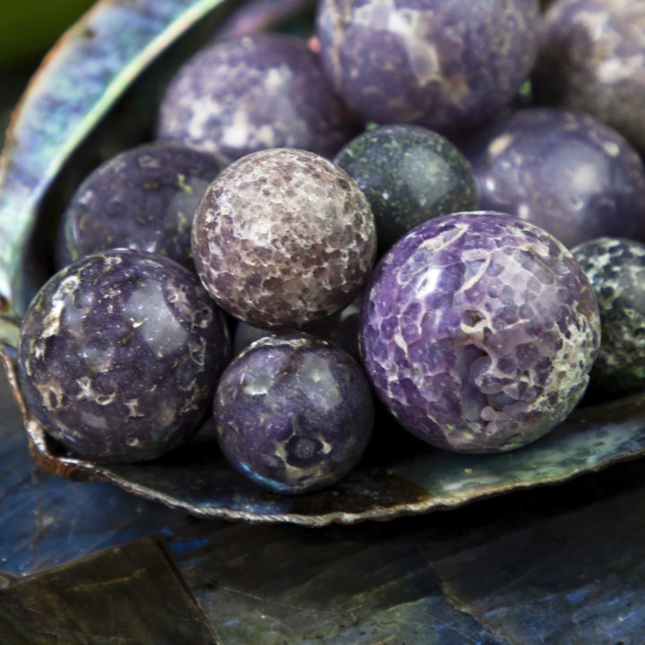 Grape Chalcedony Goddess Spheres