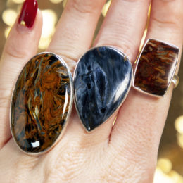 Pietersite Adjustable Rings