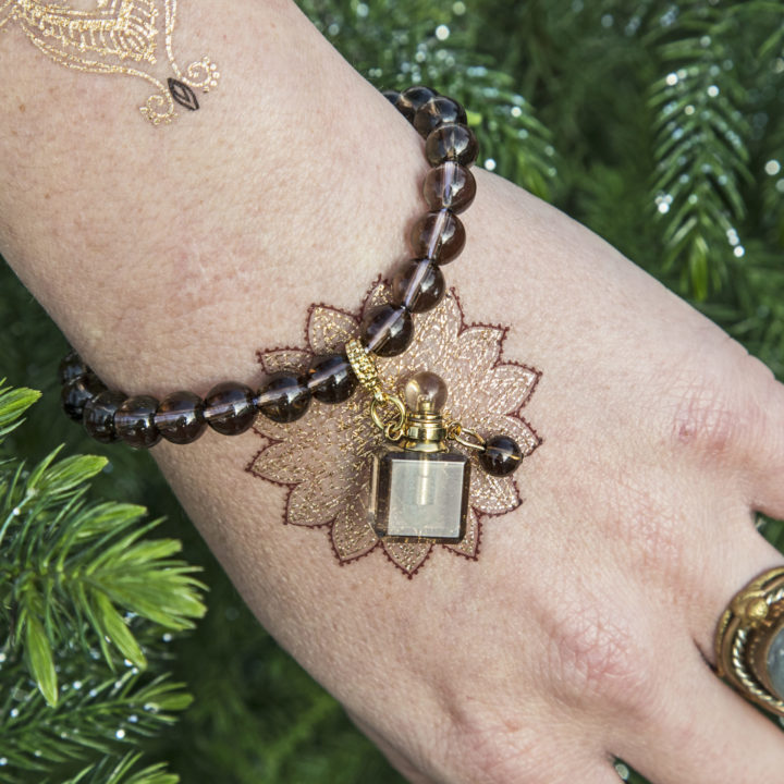 Smoky Quartz Perfume Bottle Bracelet