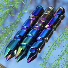 Titanium Aura Selenite Rainbow Wand