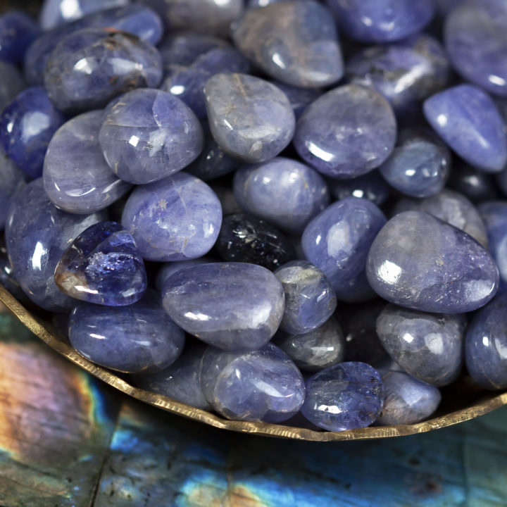 Blue Tanzanite: Medium Tumbled