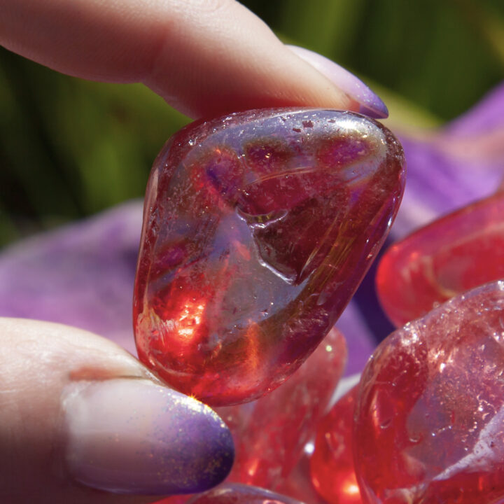 Cherry Aura Quartz: Medium Tumbled