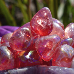 Cherry Aura Quartz: Small Tumbled