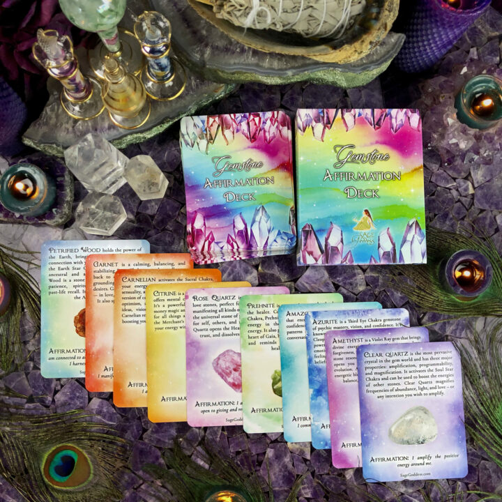 Gemstone Affirmation Oracle Card Deck