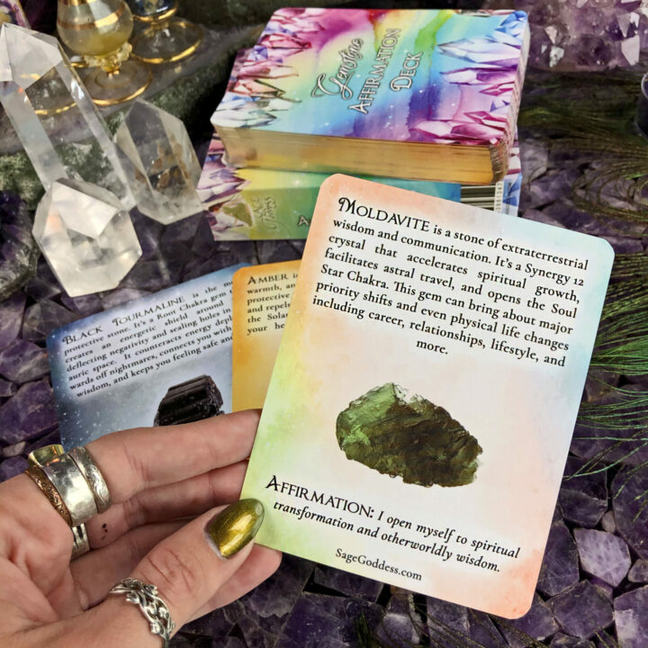 Gemstone Affirmation Oracle Card Deck