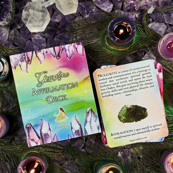 Gemstone Affirmation Oracle Card Deck