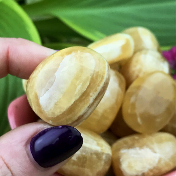 Tumbled Honey Calcite