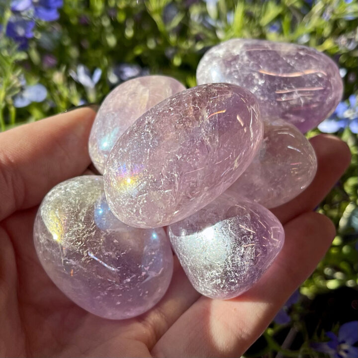 Tumbled Angel Aura Amethyst