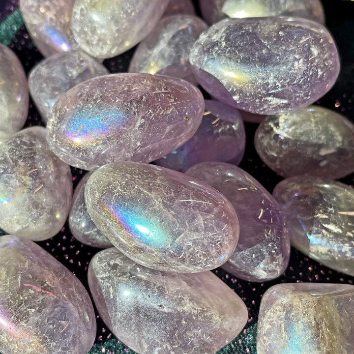 Tumbled Angel Aura Amethyst