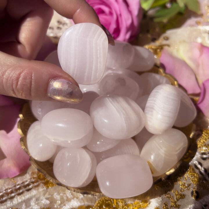 Tumbled Pink Mangano Calcite