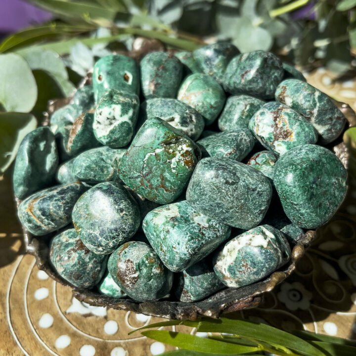 Tumbled Cuprite in Copper Matrix