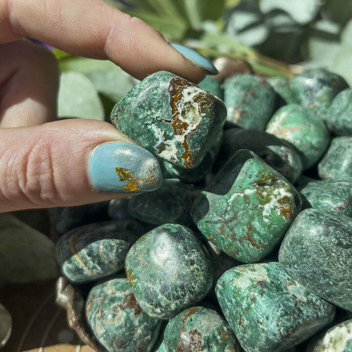 Tumbled Cuprite in Copper Matrix