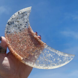 Moonstone and Clear Quartz Magical Moon Tray