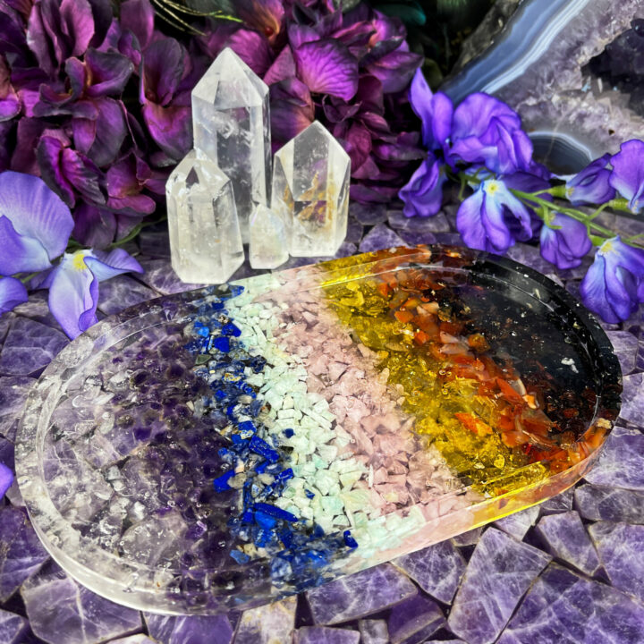 9 Chakra Gemstone Orgone Tray