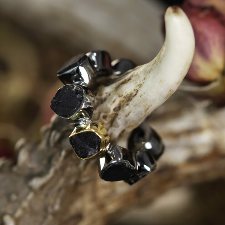 Black Tourmaline Pan Protection Ring