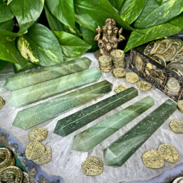 Double Terminated Green Aventurine Abundance Wand