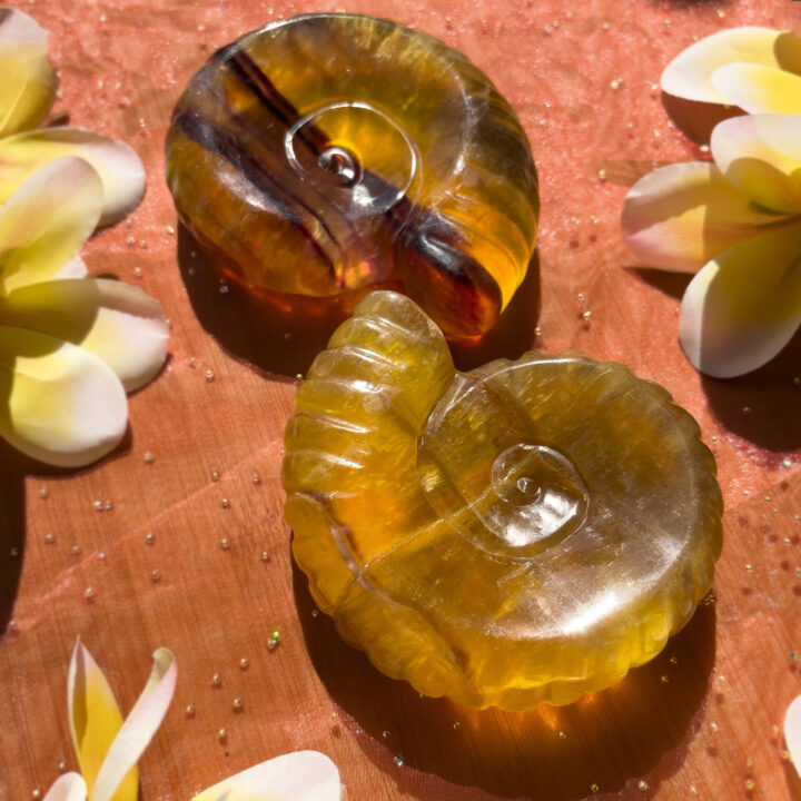 Fibonacci Yellow Fluorite Manifestation Bowl