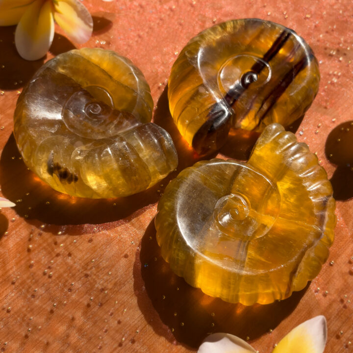 Fibonacci Yellow Fluorite Manifestation Bowl