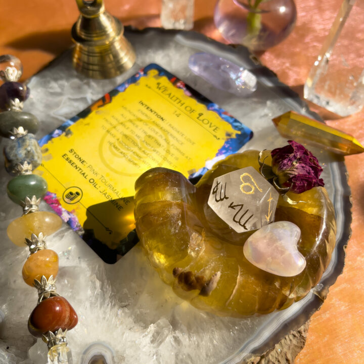 Fibonacci Yellow Fluorite Manifestation Bowl