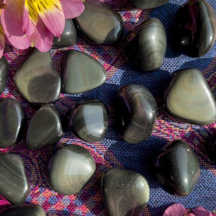 Small Tumbled Rainbow Obsidian