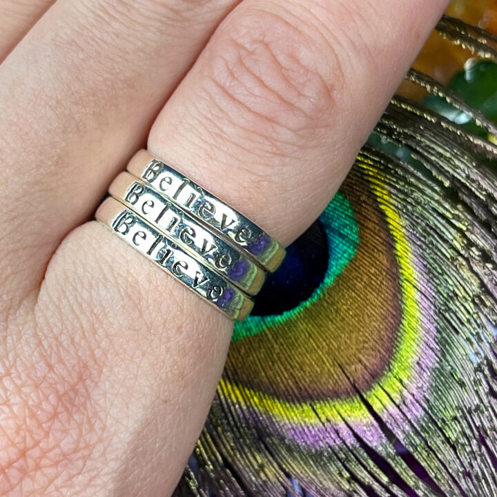 Sterling Silver Believe Ring