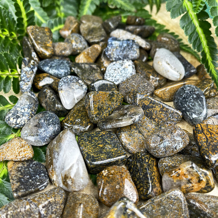 Tumbled Barite in Quartz