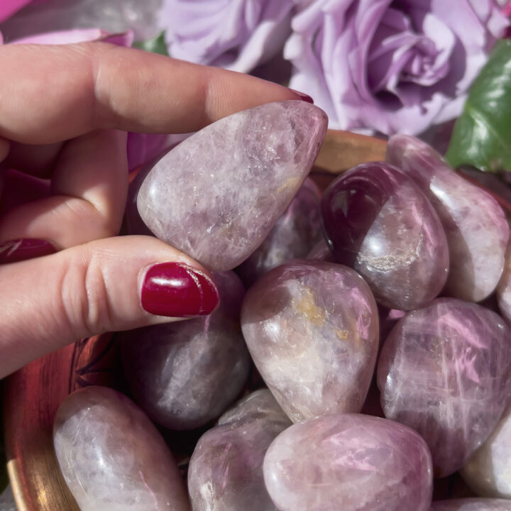 Tumbled Lavender Rose Quartz