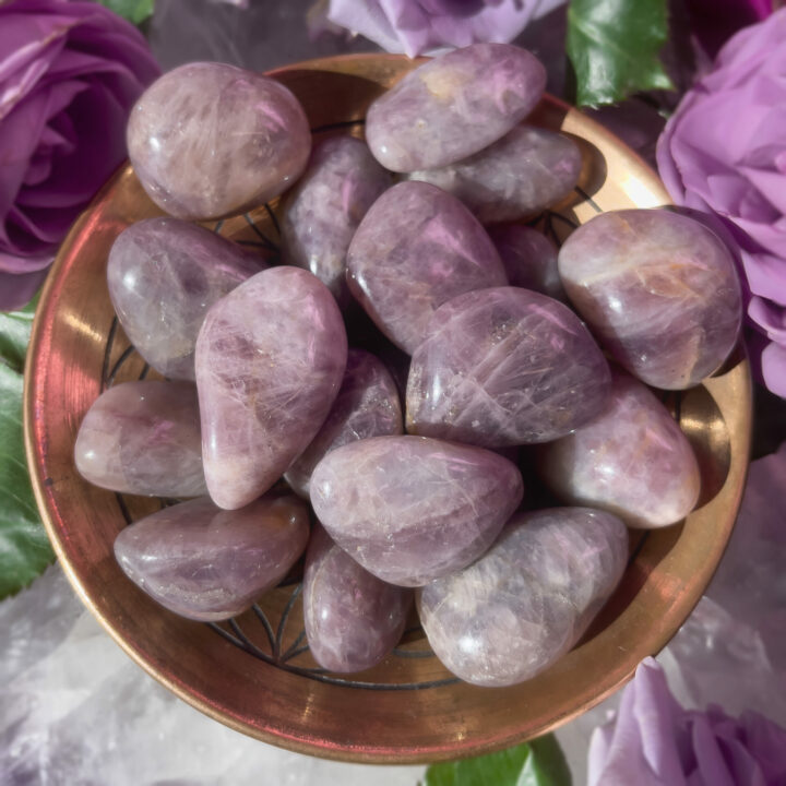 Tumbled Lavender Rose Quartz