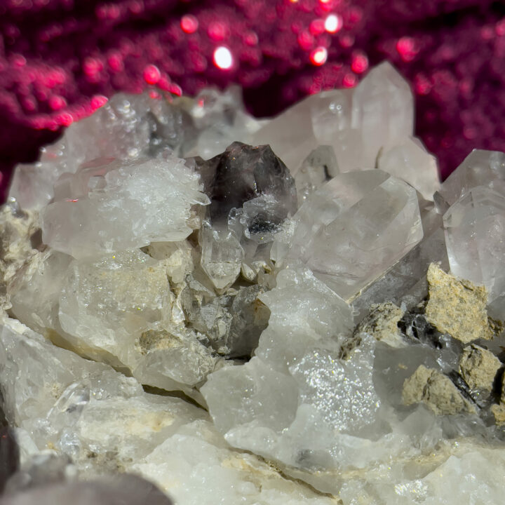 Natural Brookite Quartz Cluster