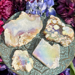 Total Ease Angel Aura Flower Agate Charging Plate