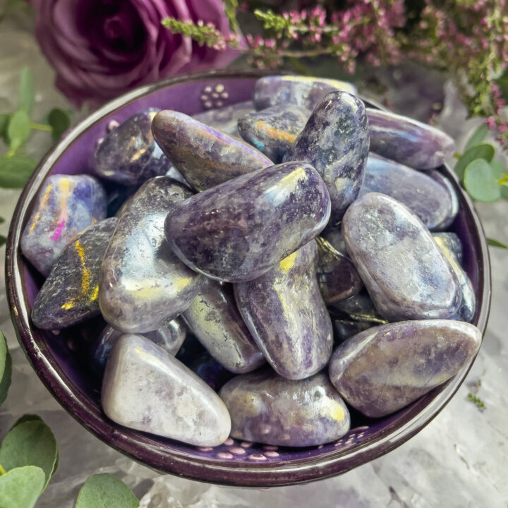 Tumbled Angel Aura Lepidolite