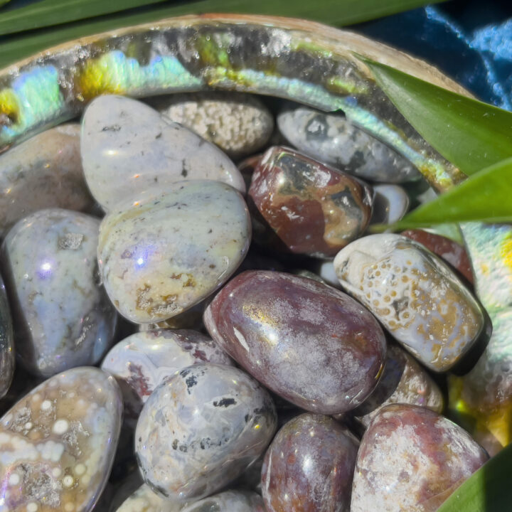 Tumbled Angel Aura Ocean Jasper