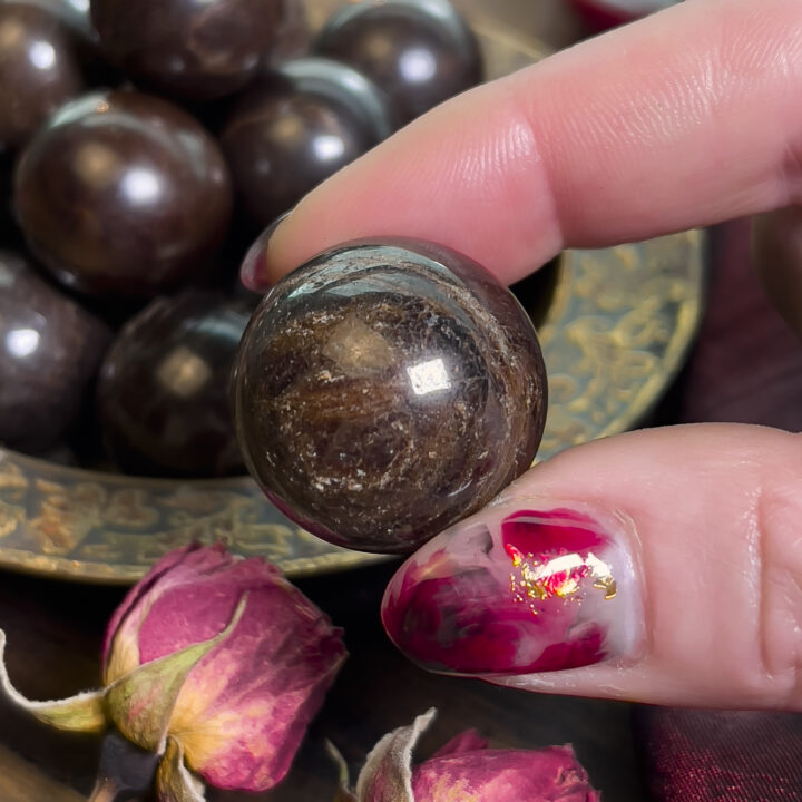 Gentle Grounding Mini Garnet Sphere