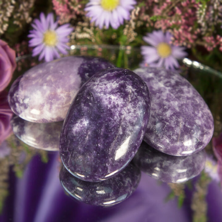 Peace and Positivity Lepidolite Palm Stone