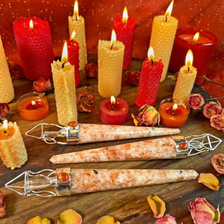 Sunstone and Carnelian Fire Wand