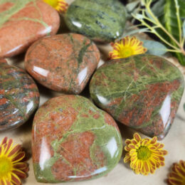 Unakite Jasper Emotional Healing Heart