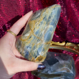 Polished Lemurian Blue Calcite Free Form